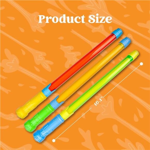 Kids 18 Pack 16.5'' Water Gun, Super Soaker Blaster‎ Squirt Summer Bulk Guns - Picture 6 of 7